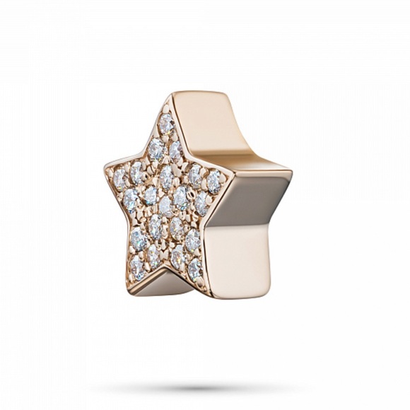 Gold Star Diamond Pendant EPL diamond - Picture 2 of 5